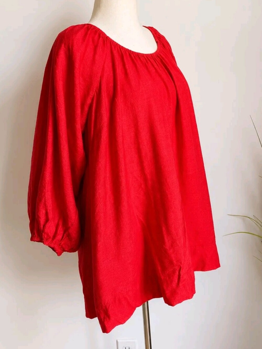 Cty Chic NEW Cherry Red Leila Puff Sleeve Tie Back Blouse Top SZ XS 14 Coquette - Picture 5 of 8